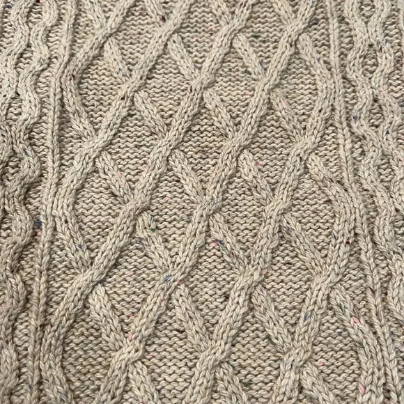J. Crew Heather Khaki Donegal Cable Crewneck Sweater/NWT/XXL - Picture 4 of 10